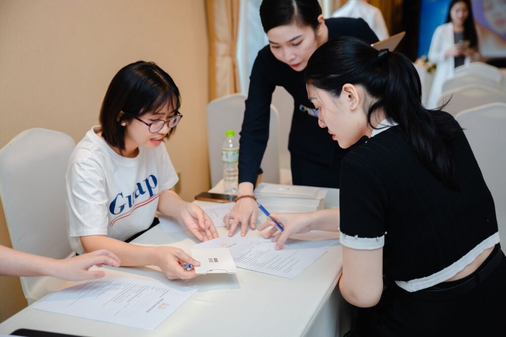 Dental team reviewing substance use screening documentation and referral workflow